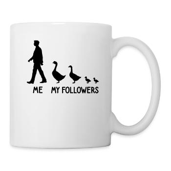 Ich Meine Follower Gänse Liebhaber Gans Züchter - Tasse - Weiß - Rechts