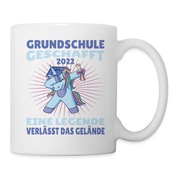Grundschule Geschafft 2022 Legende Verlässt das - Tasse - Weiß - Rechts