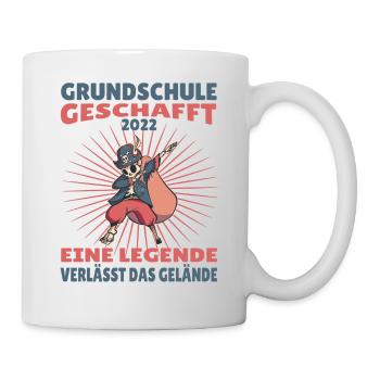 Grundschule Geschafft 2022 Legende Verlässt das - Tasse - Weiß - Rechts