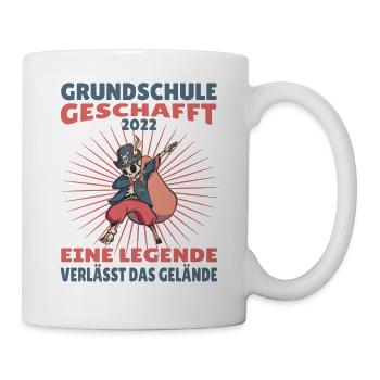 Grundschule Geschafft 2022 Legende Verlässt das - Tasse - Weiß - Rechts
