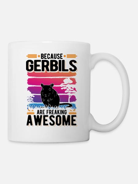 Gerbil Geschenk Rennratte Rennmaus - Tasse - Weiß