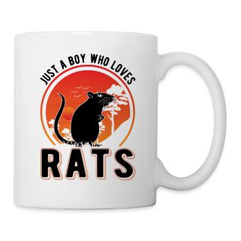 Rat Jeune Rat Domestique Rat Cadeau - Mug blanc - blanc - Droite