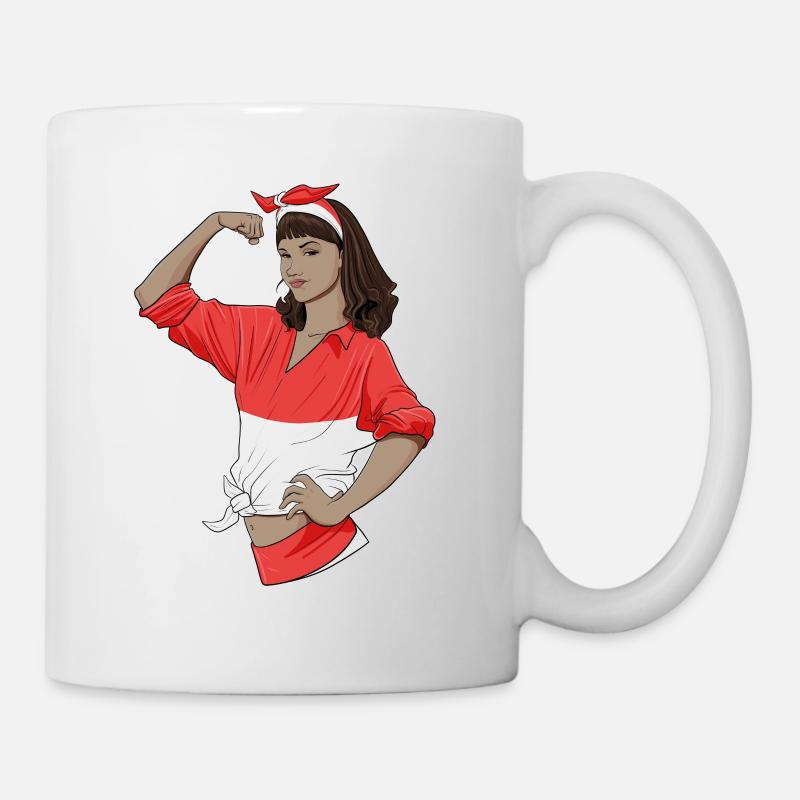 Fille indonésienne Incassable I Héritage Indonésie - Mug blanc - blanc