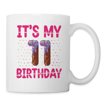 Es Ist Mein 11. Geburtstag | Sprinkles Themed | - Tasse - Weiß - Rechts