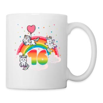 16th Birthday Rainbow Unicorn Theme - Mug - white - Right