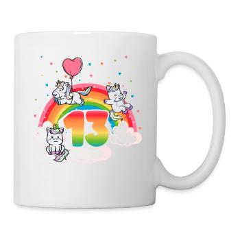 13th Birthday Rainbow Unicorn Theme - Mug - white - Right