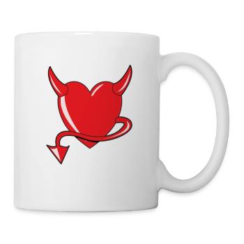 Cœur Rouge - Cœur du Diable - Cœur du Diable - Cadeau - Mug blanc - blanc - Droite