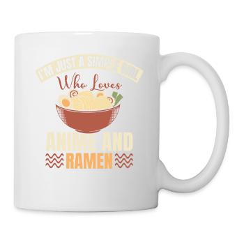 Simple Girl Anime et Ramen | Amateur de ramen - Mug blanc - blanc - Droite