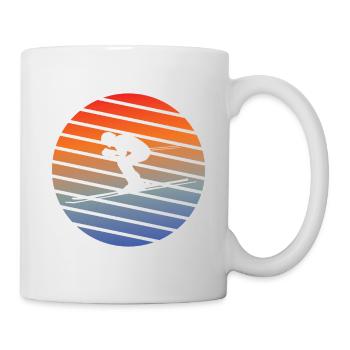 Skifahrer Weihnachten Ski Skifahren Wintersport - Tasse - Weiß - Rechts