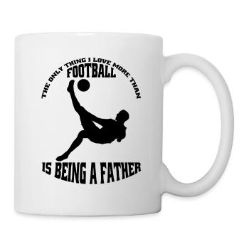 Père du football Entraîneur de football Papa Joueur de football - Mug blanc - blanc - Droite