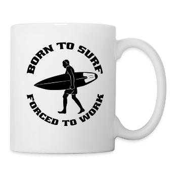 Surfer surf instructor surfboard - Mug - white - Right