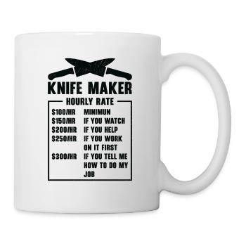 Couteau Auto Forgeron Damascus Steel - Mug blanc - blanc - Droite