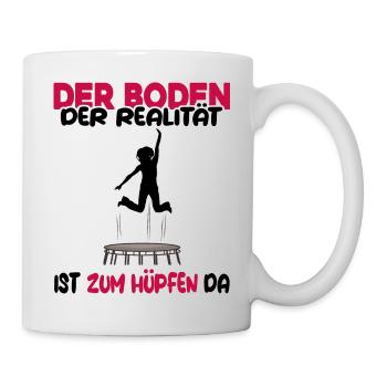 trampolin trampolinspringen jumpgirl - Tasse - Weiß - Rechts