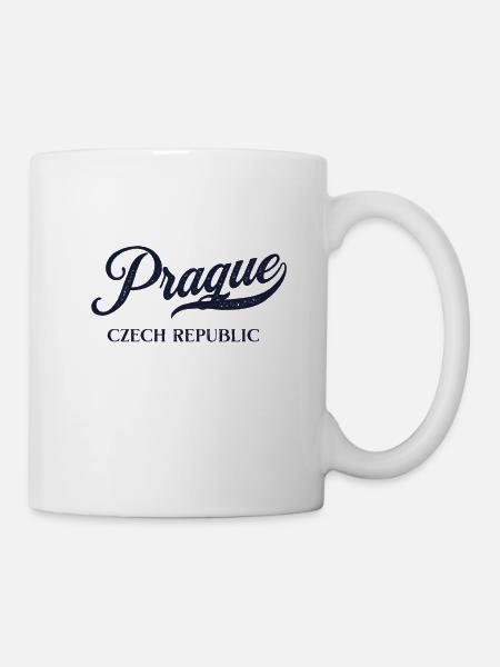 Retro République Tchèque Ville - Vintage Prague - Mug blanc - blanc