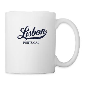 Retro Portugal Stadt - Vintage Lisbon - Tasse - Weiß - Rechts