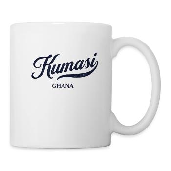 Retro Ghana Stadt - Vintage Kumasi - Tasse - Weiß - Rechts