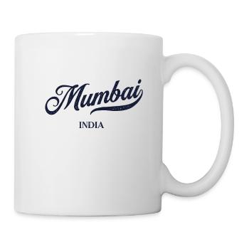 Retro India Stadt - Vintage Mumbai - Tasse - Weiß - Rechts