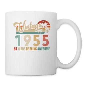 Vintage Année 1955 Anniversaire 68 Ans Idée Cadeau - Mug blanc - blanc - Droite