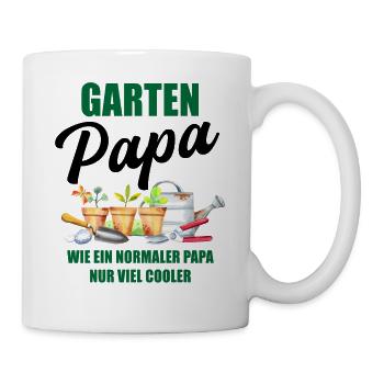 Garten Papa Lustiger Spruch Geschenk Herren - Tasse - Weiß - Rechts