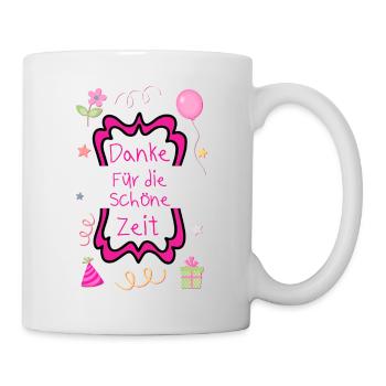 Danke für die schöne Zeit - Tasse - Weiß - Rechts