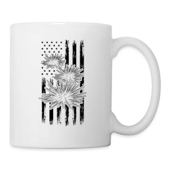 US-Flagge Seeigel Amerikanische Flagge Meerestier - Tasse - Weiß - Rechts