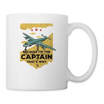 Airplane Pilot Fly Captain Therefore I Gift - Mug - white - Right