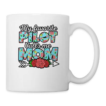 Airplane Pilot Fly Mother Son Child I Gift - Mug - white - Right