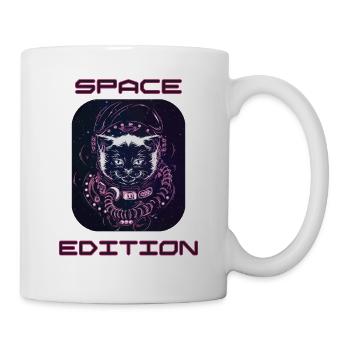 Space Cat - Tasse - Weiß - Rechts
