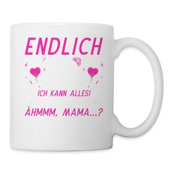 Endlich 18 Ich Kann Alles Ich Weiß Alles - Tasse - Weiß - Rechts