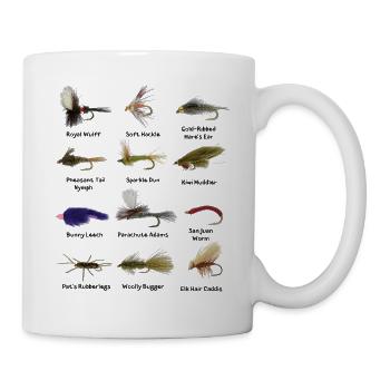 Pêche à la mouche Mouches Pêcheur Cadeau - Mug blanc - blanc - Droite
