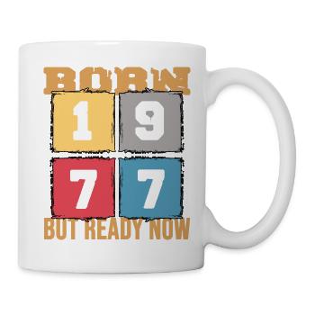 1977 anniversaire 45 ans 45e anniversaire fête rétro - Mug blanc - blanc - Droite