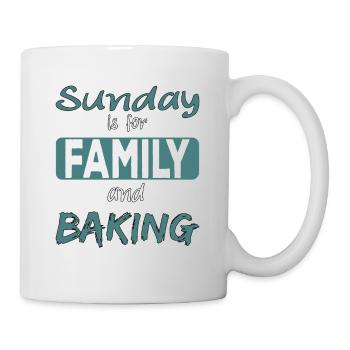 Sunday Is For Family And Baking Saying - Mug - white - Right