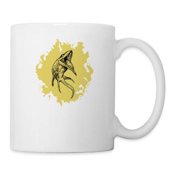 Mosasaurus I Marine Repiel Cretaceous Fossils - Mug - white - Right