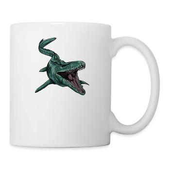 Mosasaurus I Marine Repiel Cretaceous Fossils - Mug - white - Right