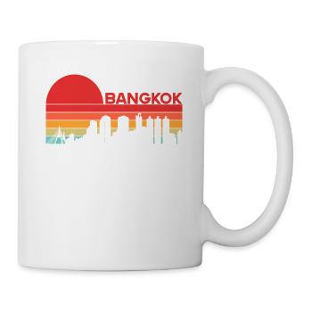 Vintage Thaïlande Vacances Asie Coucher de soleil Bangkok - Mug blanc - blanc - Droite