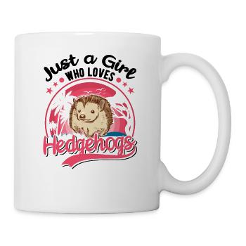 Igel Mädchen Stacheligel - Tasse - Weiß - Rechts