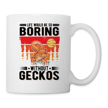 Gecko Geschenk Leopardengecko - Tasse - Weiß - Rechts