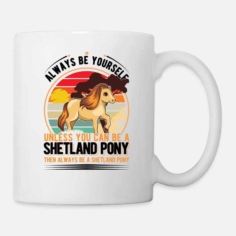 Shetlandpony Shetland-Pony Shetty - Tasse - Weiß