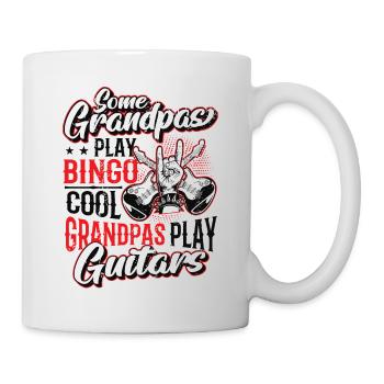 Coole Opas spielen Gitarre - Tasse - Weiß - Rechts