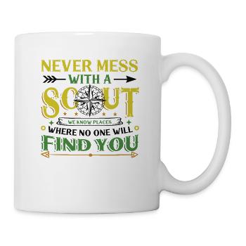 Leg dich niemals mit einem Scout an - Tasse - Weiß - Rechts
