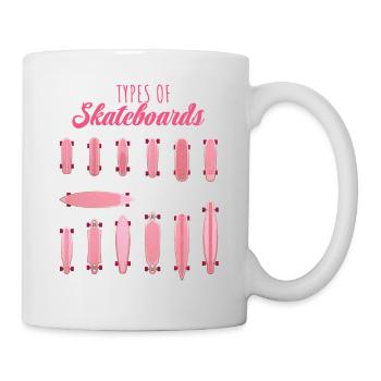 Typen von Skateboards Mädchen Design - Tasse - Weiß - Rechts