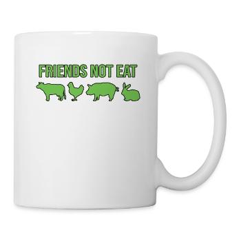 Vegetarier Veganer Spruch - Tasse - Weiß - Rechts