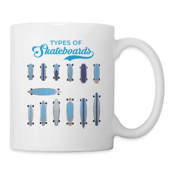 Typen von Skateboards Jungen Design - Tasse - Weiß - Rechts