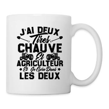 Chauve Agriculteur / Humour Cadeau Agriculture - Mug blanc - blanc - Droite