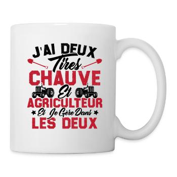 Chauve Agriculteur / Humour Cadeau Agriculture - Mug blanc - blanc - Droite