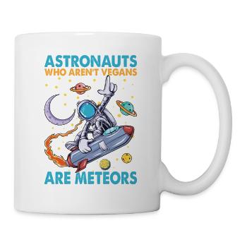Les astronautes qui ne sont pas végétaliens sont des météores - Blagues - Mug blanc - blanc - Droite