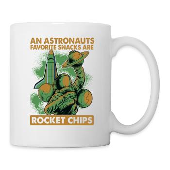 Astronauts Eat Rocket Chips For Breakfast - Jokes - Mug - white - Right