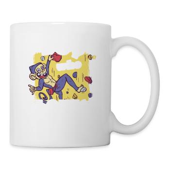 Klettern Berg Alpen Natur Klettersport Geschenk - Tasse - Weiß - Rechts