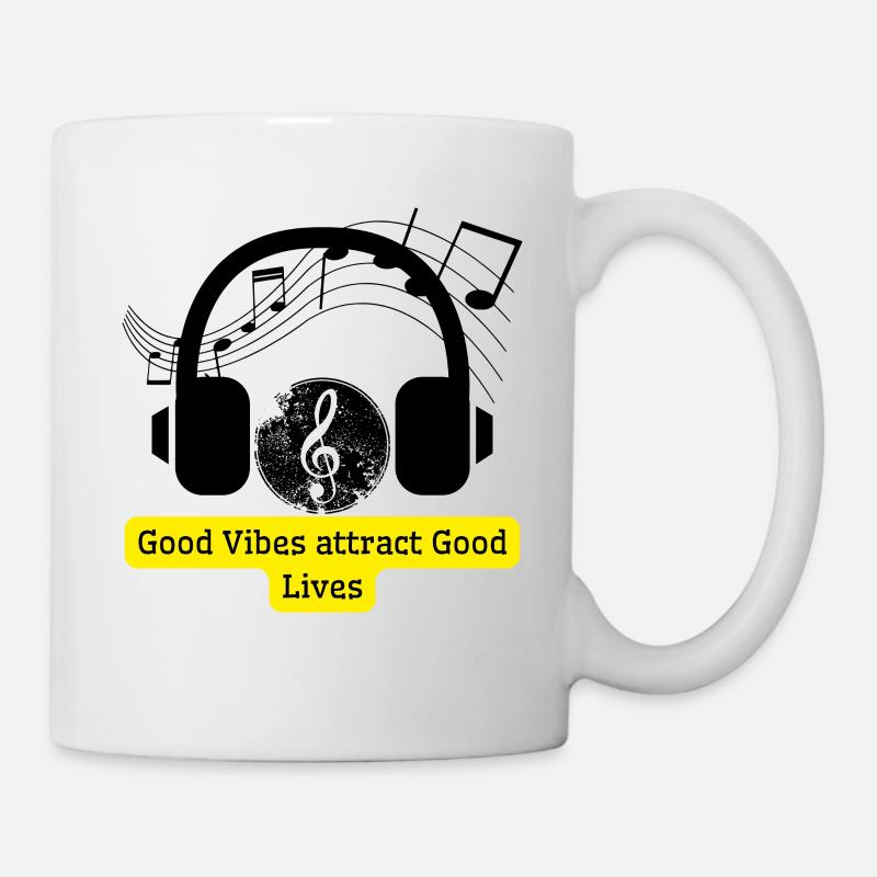 De bonnes vibrations attirent une bonne durée de vie du combiné - Mug blanc - blanc