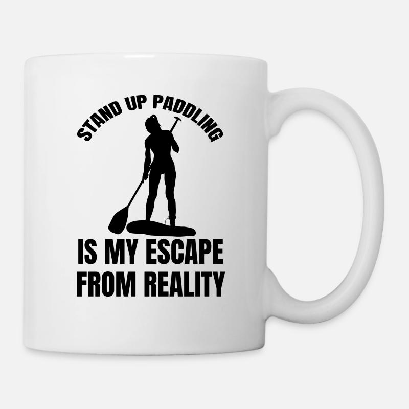 Stand Up Paddle Stand-up Paddler Surf Stand Up Paddle - Mug blanc - blanc